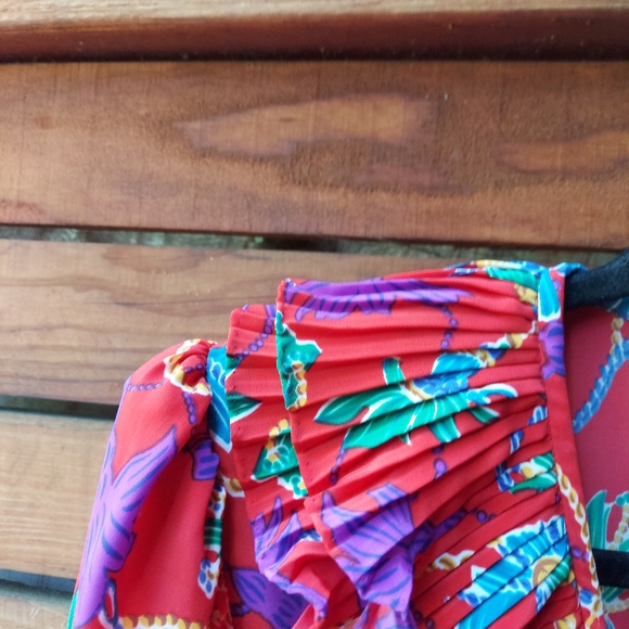 Red Hot Super Flattering Susan Tudor Vintage Jumpsuit Compliment City - Picture 6 of 16